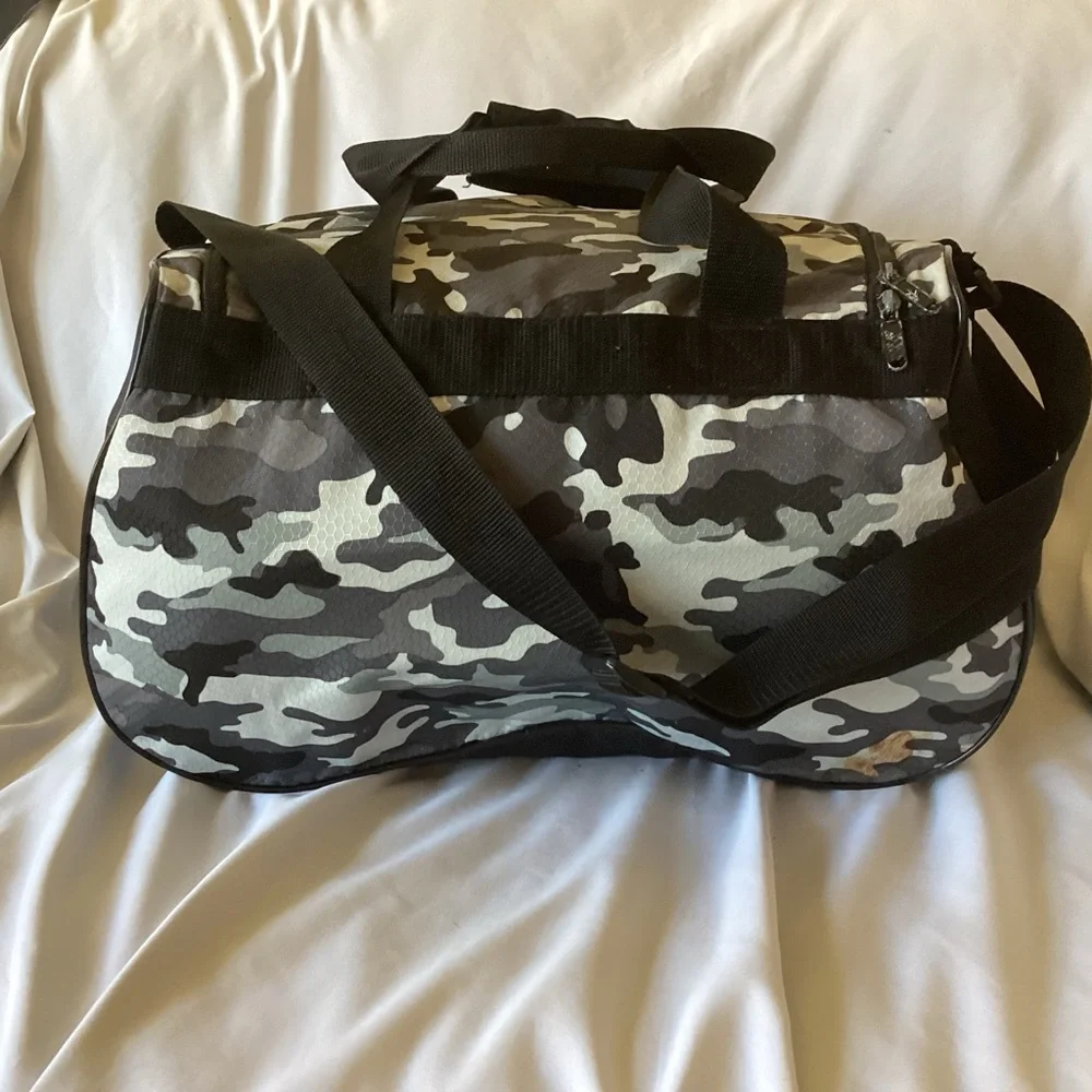 Adidas Gray Camo Duffel Bag